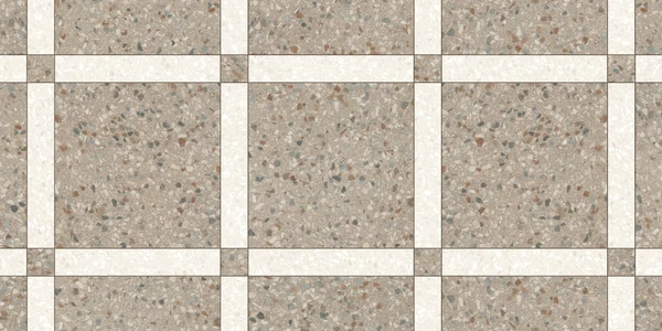 MILE®stone Terrazzo Allure™ Frame Deco (Tortoise / Eggshell / Tortoise) Porcelain Tile Texture