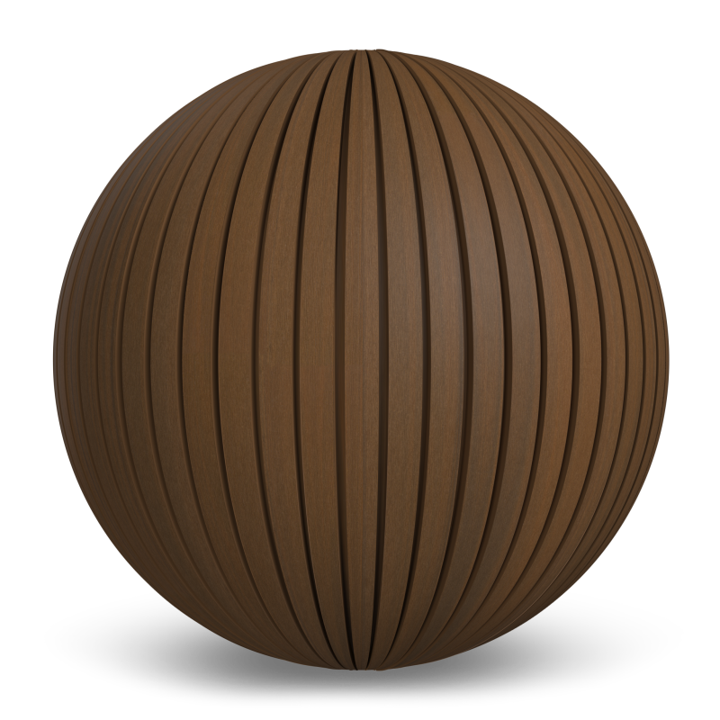 Fluted Belgian Siding UH58 - Teak Exterior Ceiling and Soffit texture by NewTechWood Canada