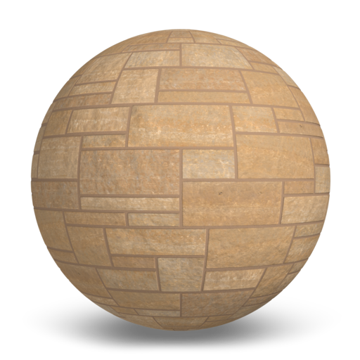 Glacier Buff (Split-Face Finish) - 3 Height Thin Stone Random Ashlar Pattern