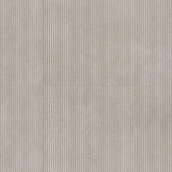 Ceragres Lithos Beige 24x48 Fluted Porcelain Tile Texture