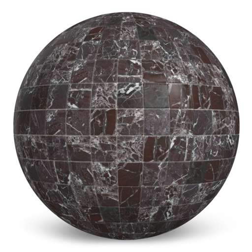 Rosso Levanto Tumbled 4x4 Mesh Mounted Marble Tile Texture