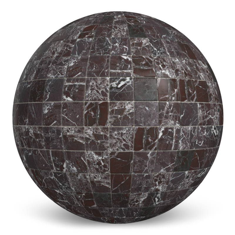 Rosso Levanto Tumbled 4x4 Mesh Mounted Marble Tile Interior Wall Cladding texture by Arta Ceramic