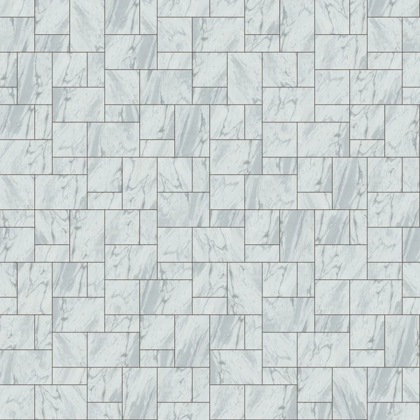 Polycor GEORGIA MARBLE™ ‐ PEARL GREY Newport Pattern Stone Paver Texture