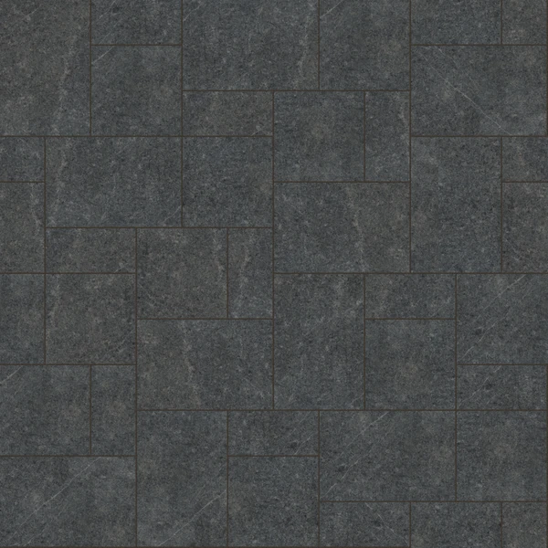 Polycor SAINT HENRY BLACK™ Granite Richmond Pattern Stone Paver Texture