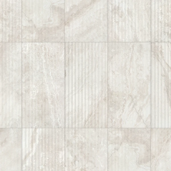 Arta Ceramic Stream Bone Fluted Porcelain Tile (12x24) Texture