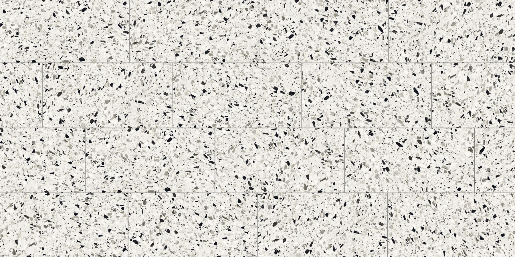 Terrazzo Allure™ Dalmatian Stagger 33% Matte Flooring surface by MILE®stone