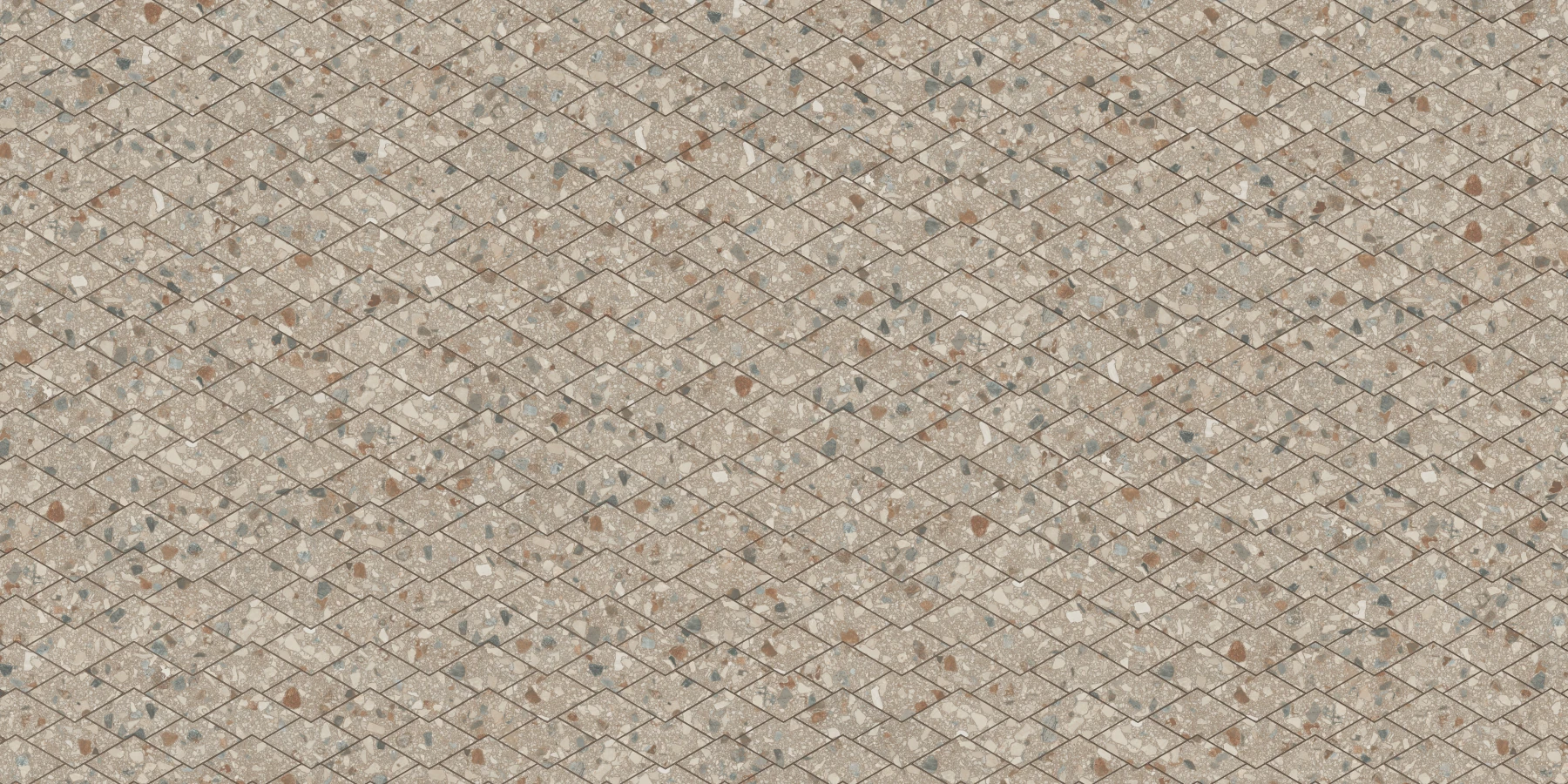 Terrazzo Allure™ Tortoise Diamond Matte Flooring surface by MILE®stone