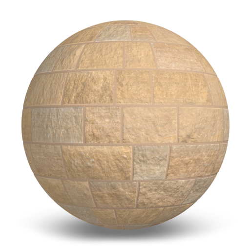 Northern Buff (Split-Face Finish) - Single Height Thin Stone Coursed Ashlar Pattern