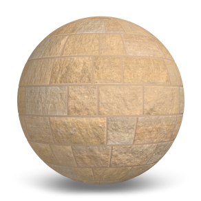 Vetter Stone Northern Buff (Split-Face Finish) - Single Height Thin Stone Coursed Ashlar Pattern