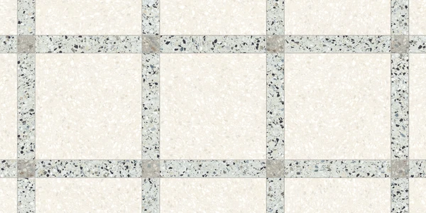 MILE®stone Terrazzo Allure™ Frame Deco (Eggshell / Azure / Stonehenge) Porcelain Tile Texture