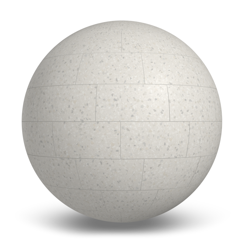 Terrazzo Allure™ Snow Stagger 33% Matte Porcelain Tile Indoor Flooring texture by MILE®stone