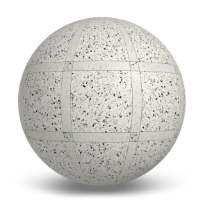 MILE®stone Terrazzo Allure™ Frame Deco (Dalmatian / Snow / Azure) Texture