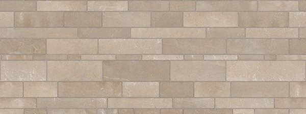 Polycor INDIANA LIMESTONE - FULL COLOR BLEND™ Berkshire® - 4 Height Linear Stone Masonry Wall Cladding Texture