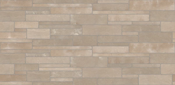 Polycor INDIANA LIMESTONE - FULL COLOR BLEND™ Berkshire® - 3 Height Ashlar Stone Masonry Wall Cladding Texture