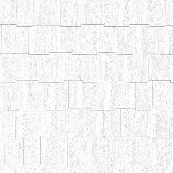 Goodfellow White Engineered Wood Shake Siding Texture