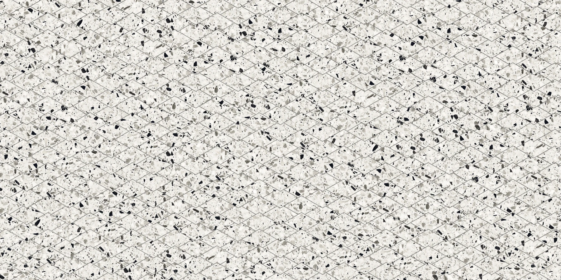 Terrazzo Allure™ Dalmatian Diamond Matte Flooring surface by MILE®stone