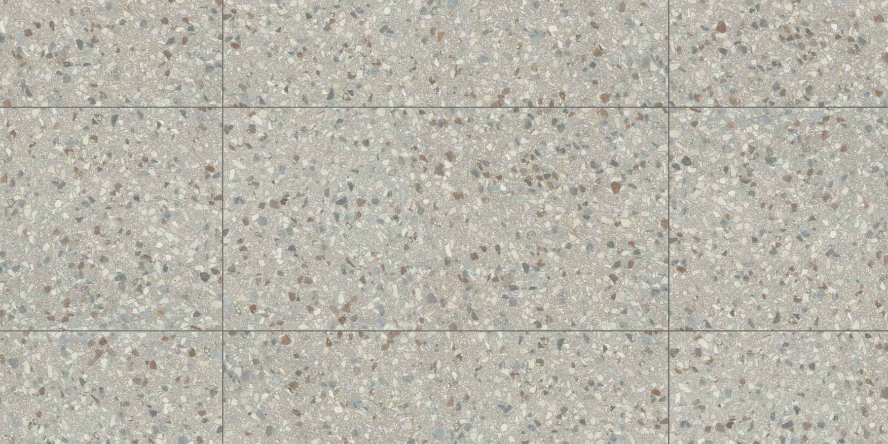 Terrazzo Allure™ Stonehenge Matte Flooring surface by MILE®stone