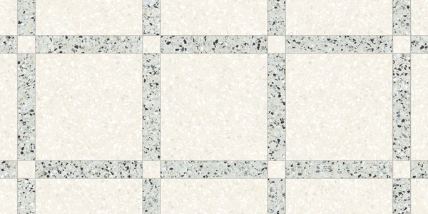 MILE®stone Terrazzo Allure™ Frame Deco (Eggshell / Azure / Eggshell) Porcelain Tile Texture