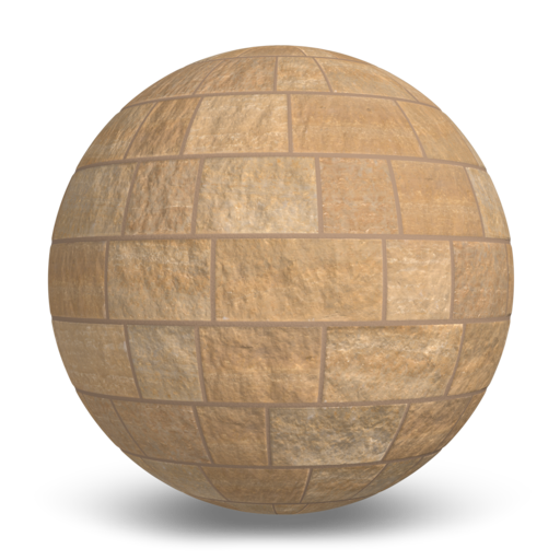Glacier Buff (Split-Face Finish) - Single Height Thin Stone Coursed Ashlar Pattern