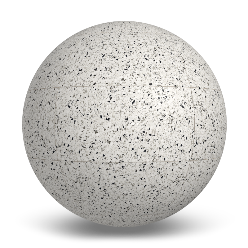 Terrazzo Allure™ Dalmatian Matte Porcelain Tile Indoor Flooring texture by MILE®stone